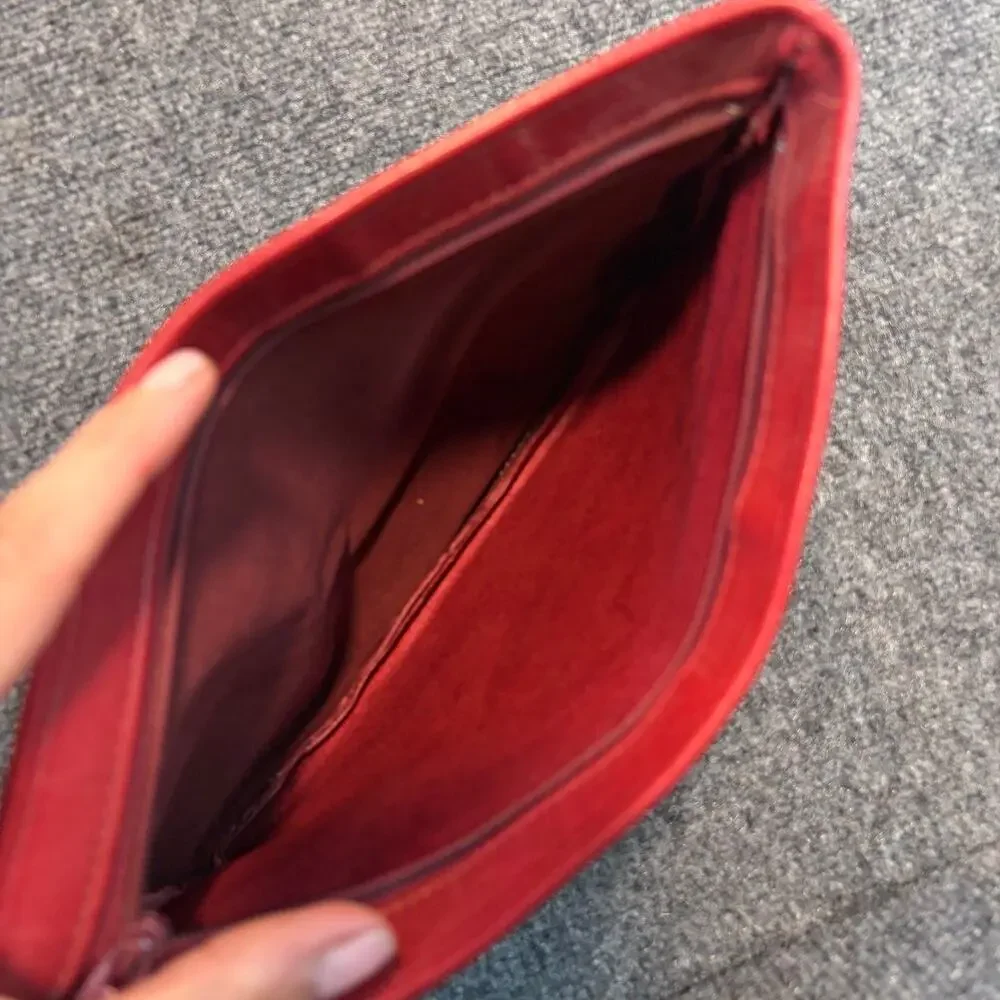 Vintage red leather